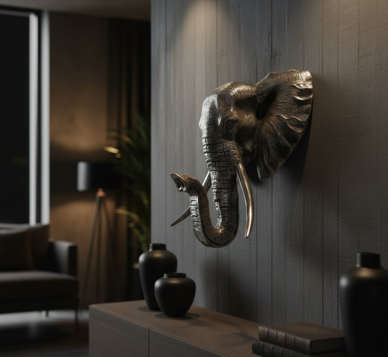 Animal statue wall hanging