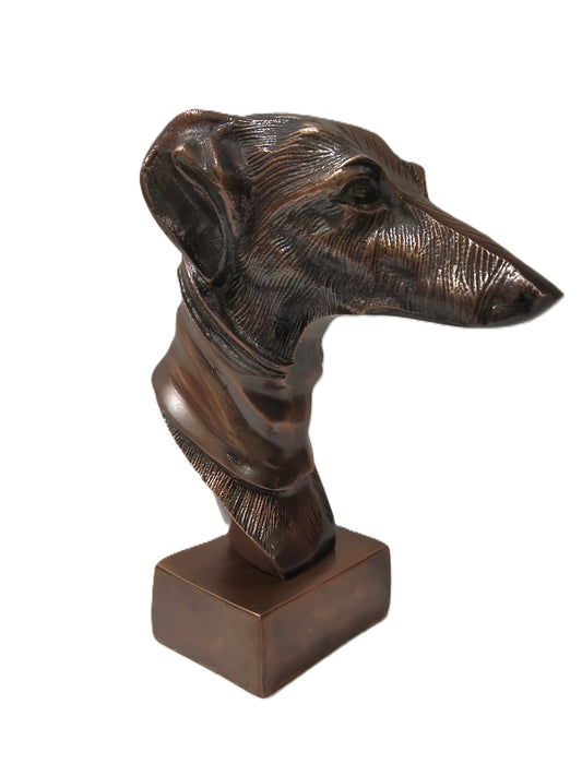 Elegant Hound Head Bust – Vintage Dog Sculpture Table Top Figurine for Home Décor (Single/Pair)