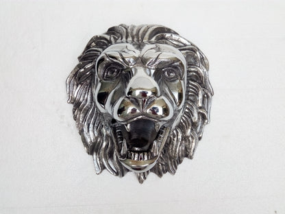 Fierce Aluminum Lion Head Wall Hanging Sculpture – Bronze, Brass & Chrome Finishes | Regal Animal Wall Art for Bold Interiors