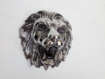 Fierce Aluminum Lion Head Wall Hanging Sculpture – Bronze, Brass & Chrome Finishes | Regal Animal Wall Art for Bold Interiors