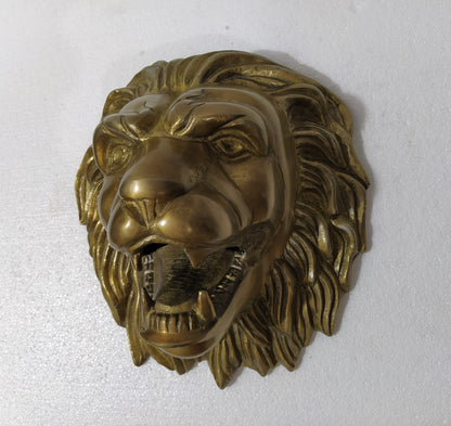 Fierce Aluminum Lion Head Wall Hanging Sculpture – Bronze, Brass & Chrome Finishes | Regal Animal Wall Art for Bold Interiors
