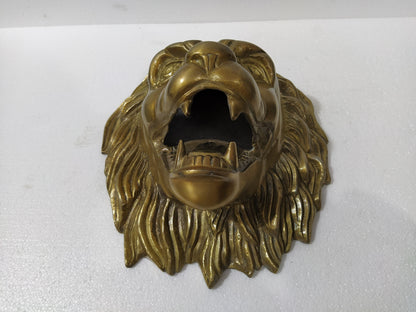 Fierce Aluminum Lion Head Wall Hanging Sculpture – Bronze, Brass & Chrome Finishes | Regal Animal Wall Art for Bold Interiors