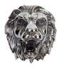 Fierce Aluminum Lion Head Wall Hanging Sculpture – Bronze, Brass & Chrome Finishes | Regal Animal Wall Art for Bold Interiors