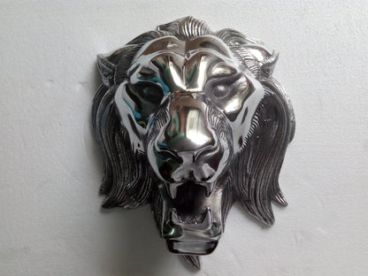 Imperial Roar – Aluminum Lion Head Wall Sculpture