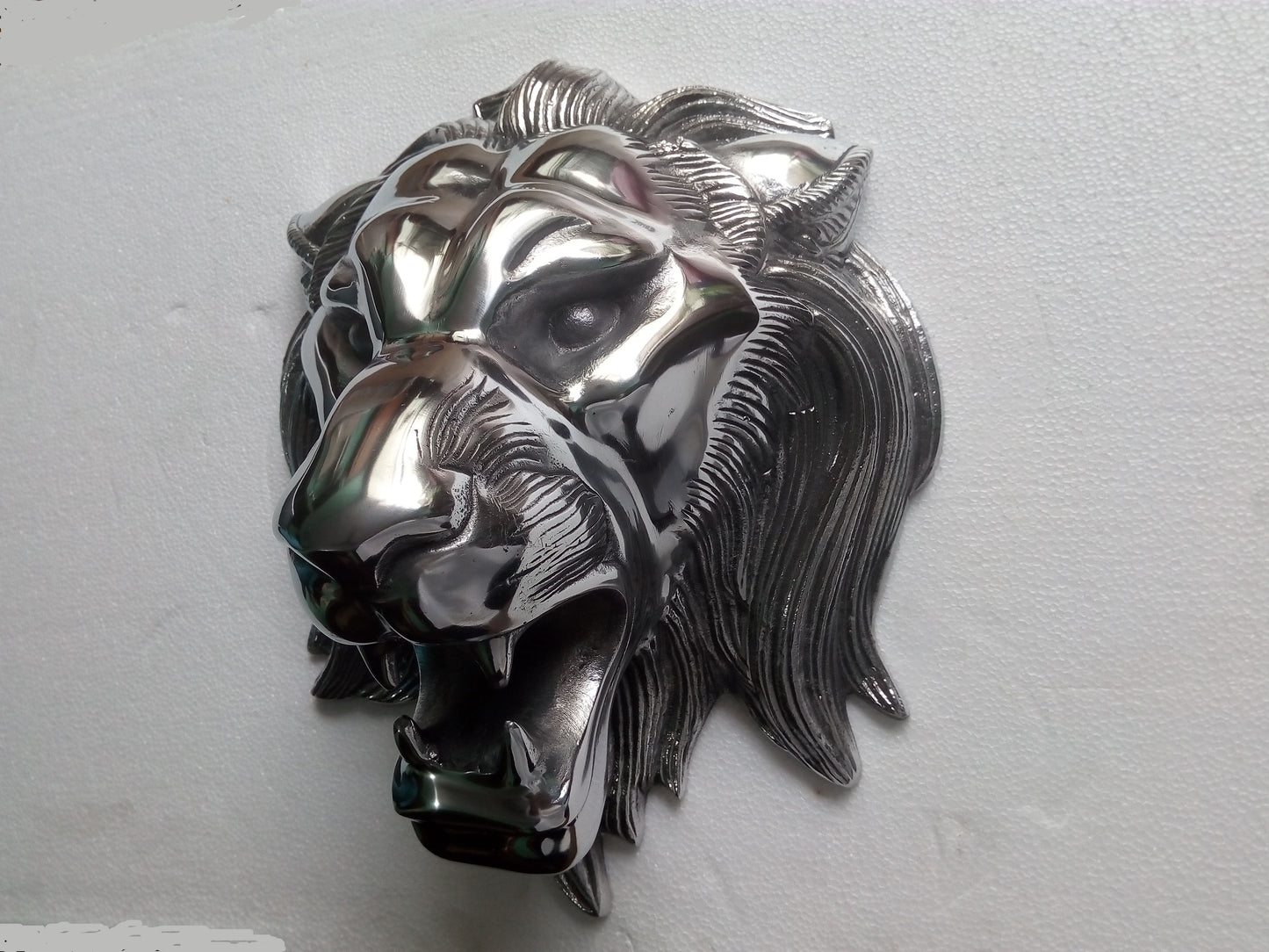 Imperial Roar – Aluminum Lion Head Wall Sculpture