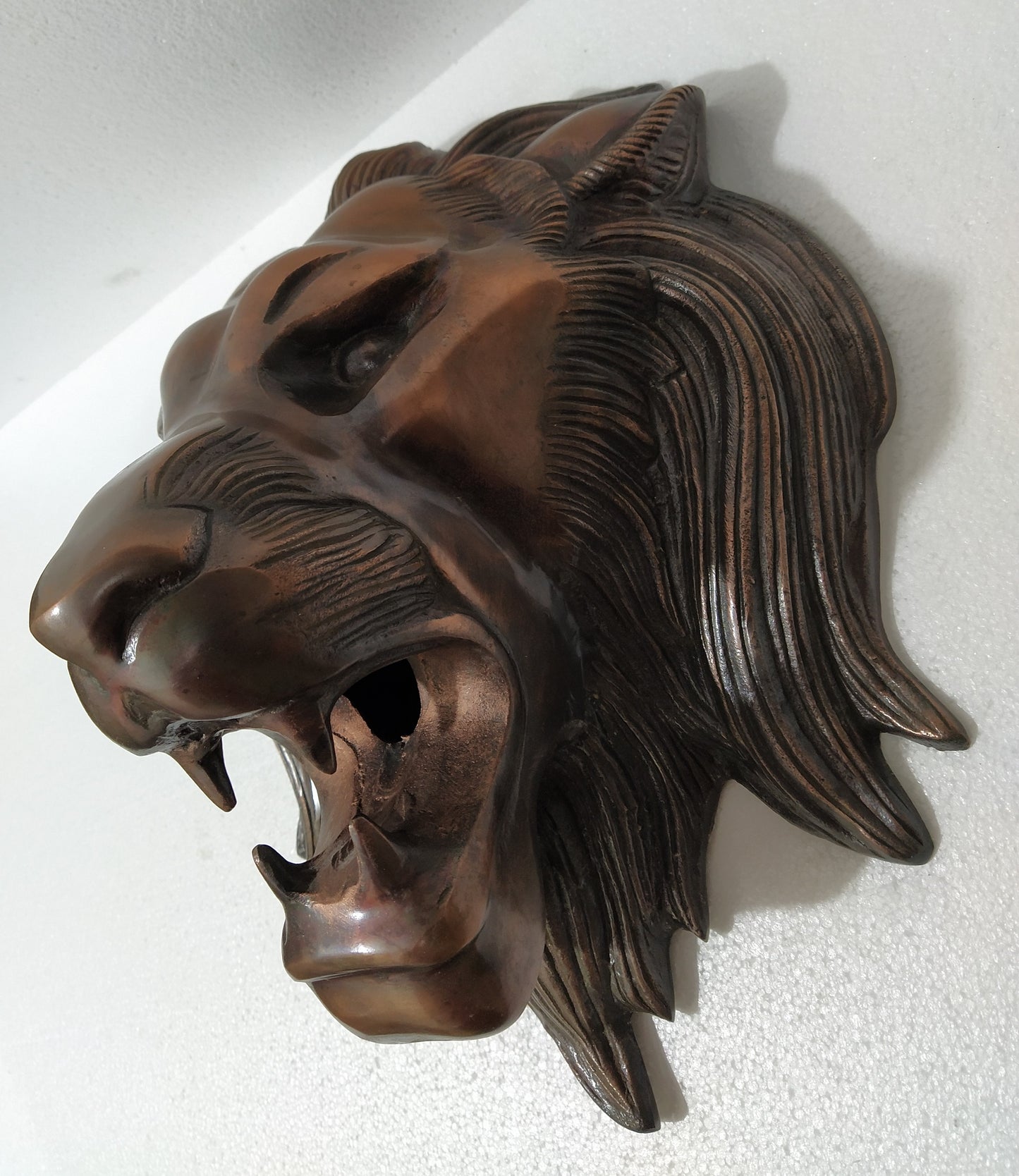 Imperial Roar – Aluminum Lion Head Wall Sculpture