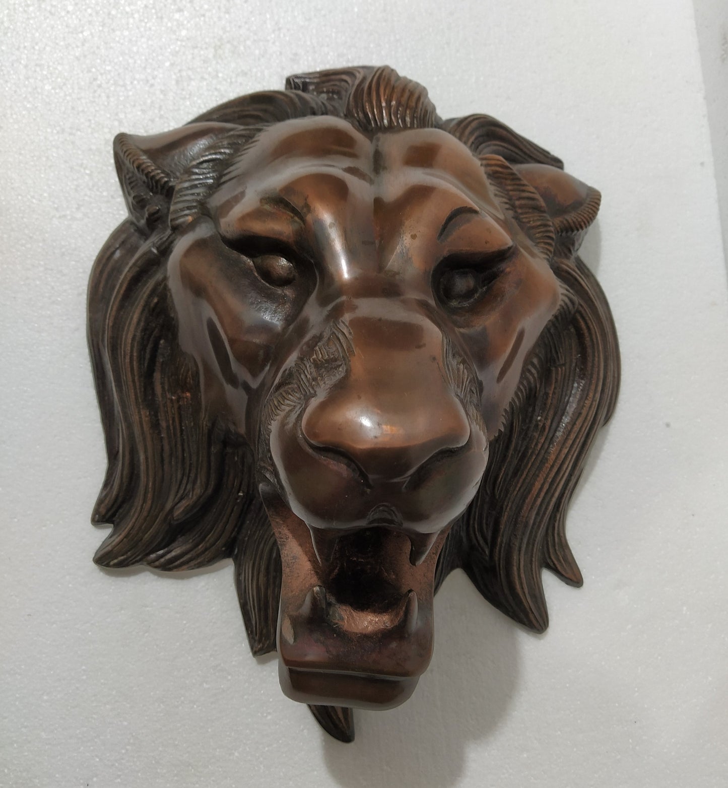 Imperial Roar – Aluminum Lion Head Wall Sculpture