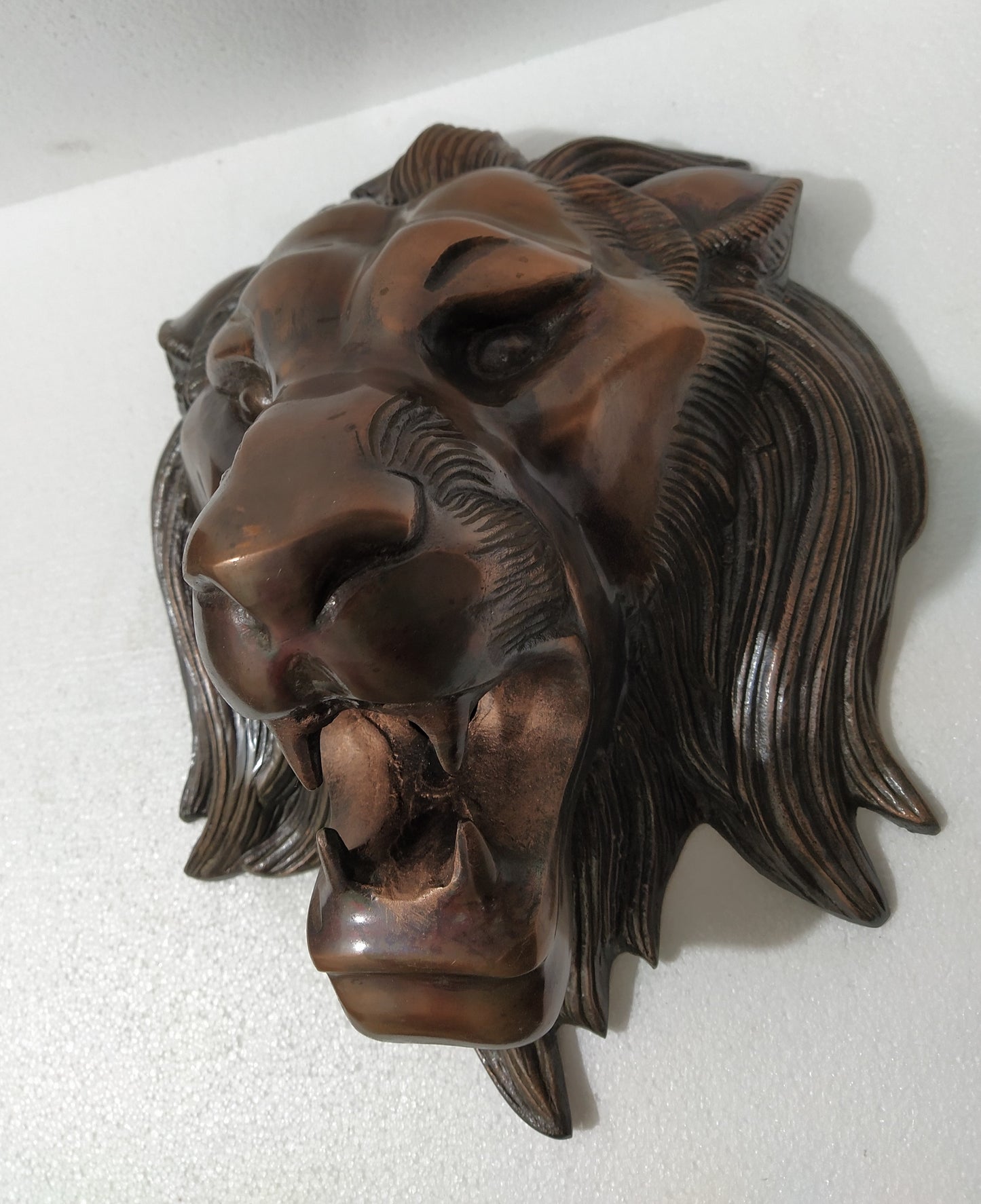 Imperial Roar – Aluminum Lion Head Wall Sculpture