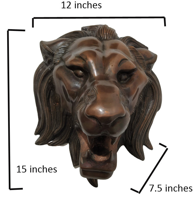 Imperial Roar – Aluminum Lion Head Wall Sculpture