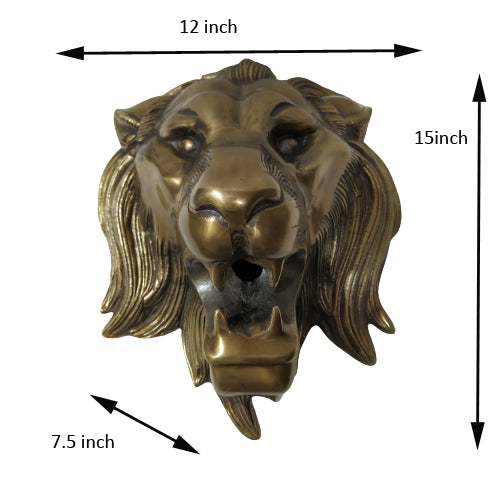 Imperial Roar – Aluminum Lion Head Wall Sculpture