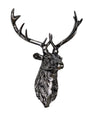 Wildlife Wall Accent – Handcrafted Aluminum Deer Head Sculpture ,  Decorative Deer Wall Mount for Home & Office