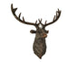Wildlife Wall Accent – Handcrafted Aluminum Deer Head Sculpture ,  Decorative Deer Wall Mount for Home & Office