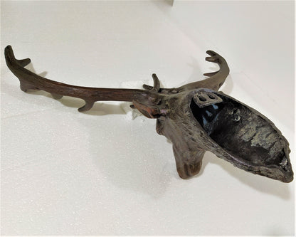 Wildlife Wall Accent – Handcrafted Aluminum Deer Head Sculpture ,  Decorative Deer Wall Mount for Home & Office