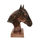 Majestic Equine Elegance – Trio of Noble Aluminum Horse Head Sculptures Table Top Figurines