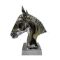 Majestic Equine Elegance – Trio of Noble Aluminum Horse Head Sculptures Table Top Figurines