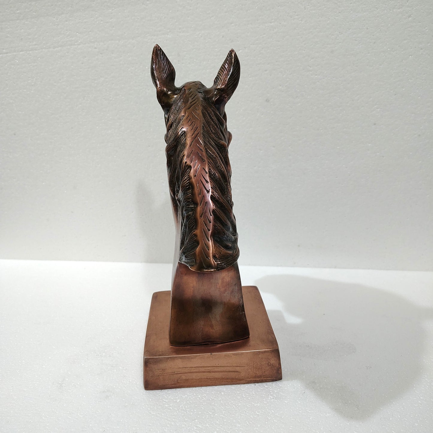 Majestic Equine Elegance – Trio of Noble Aluminum Horse Head Sculptures Table Top Figurines