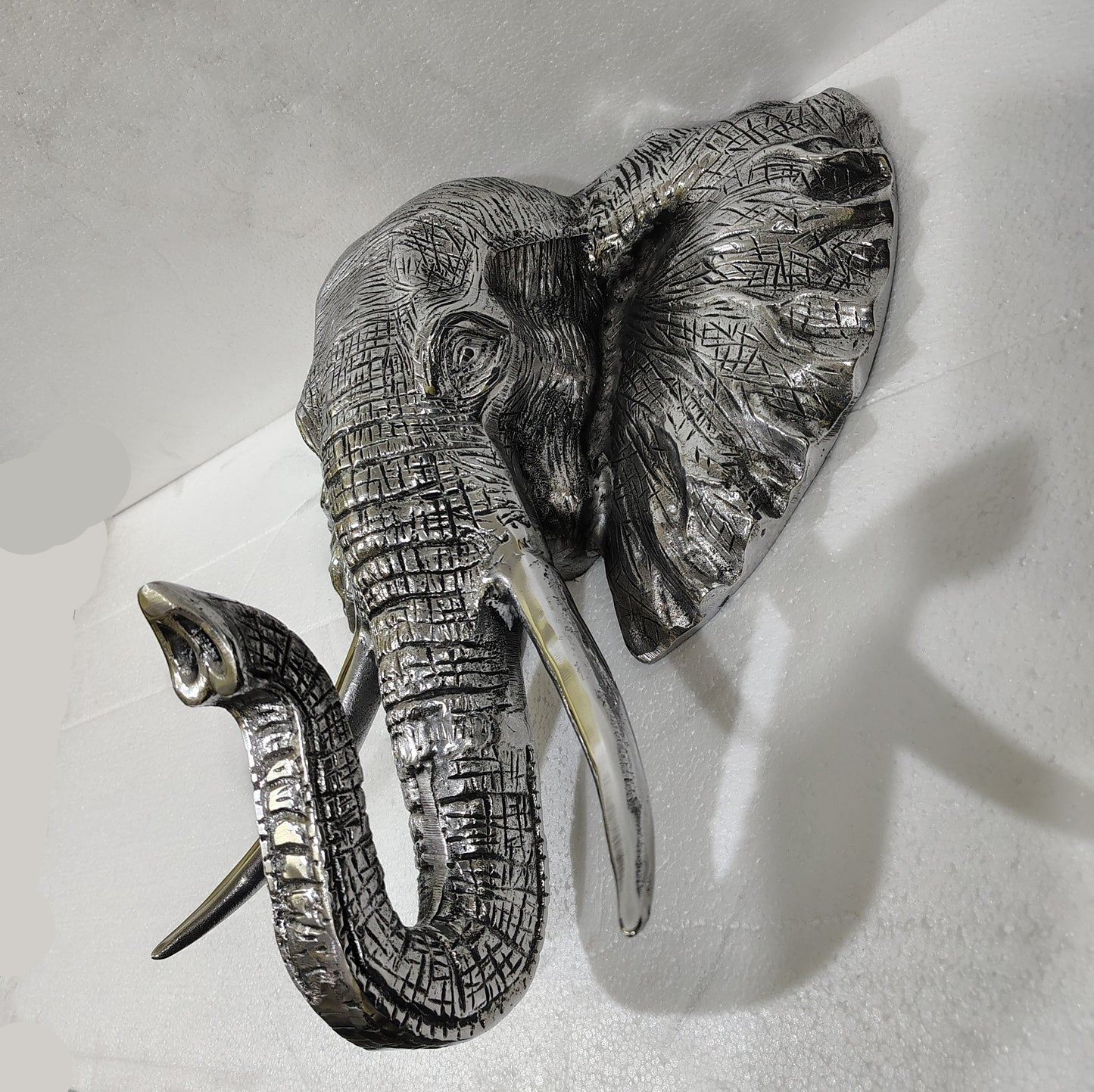 Majestic March: Elephant Aluminum Wall Hanging for Timeless Elegance