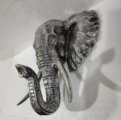 Majestic March: Elephant Aluminum Wall Hanging for Timeless Elegance
