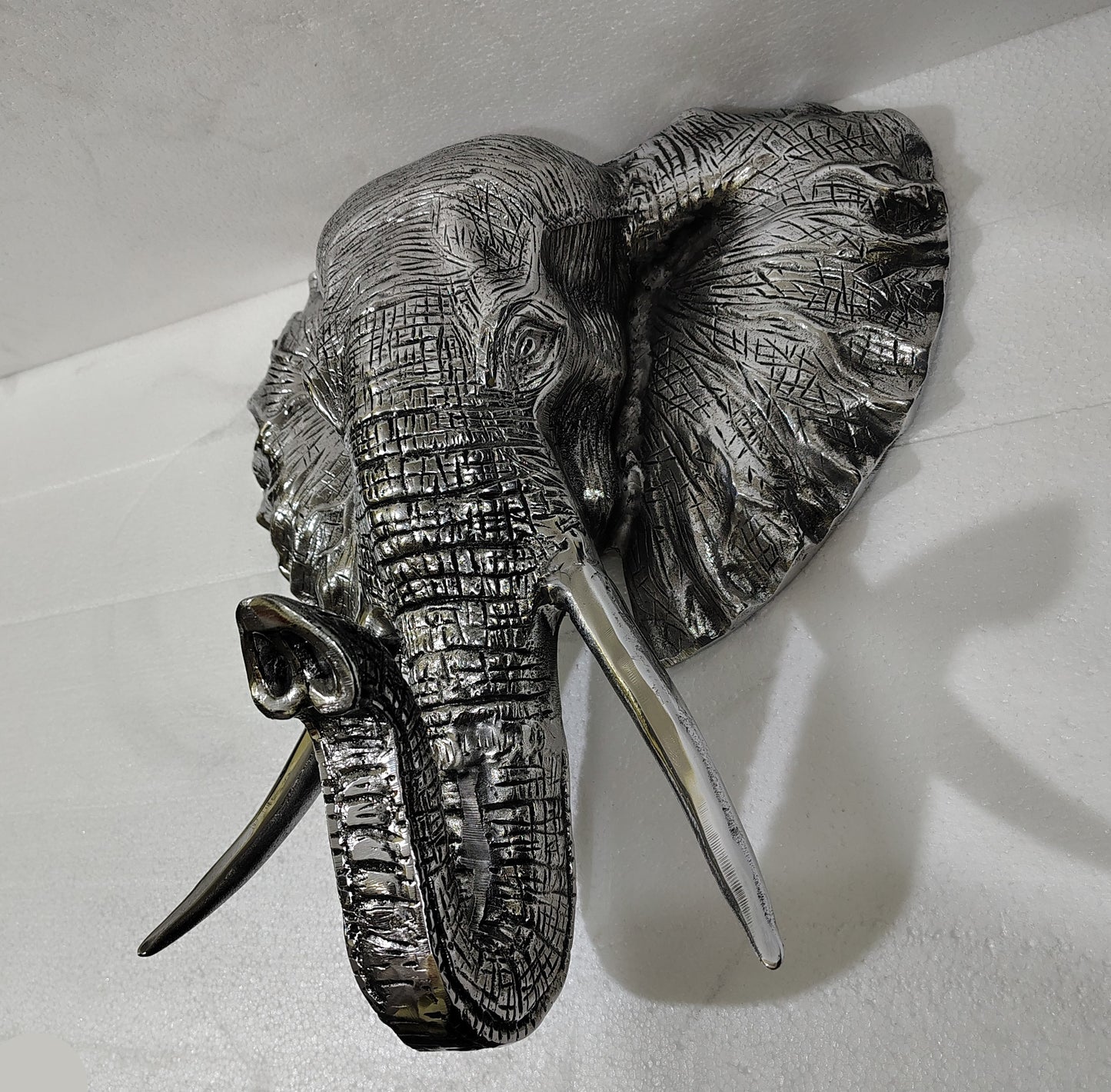 Majestic March: Elephant Aluminum Wall Hanging for Timeless Elegance