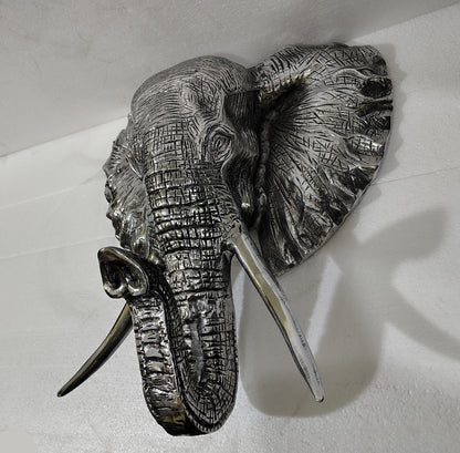 Majestic March: Elephant Aluminum Wall Hanging for Timeless Elegance