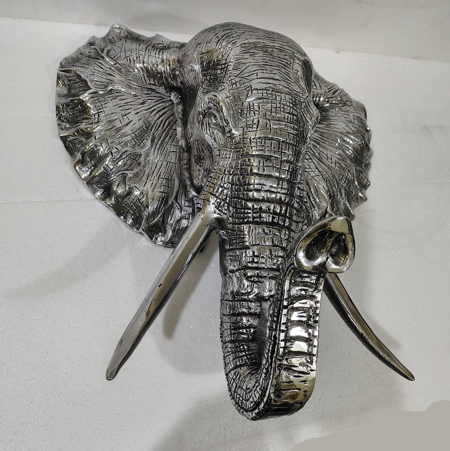 Majestic March: Elephant Aluminum Wall Hanging for Timeless Elegance