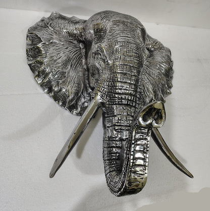 Majestic March: Elephant Aluminum Wall Hanging for Timeless Elegance