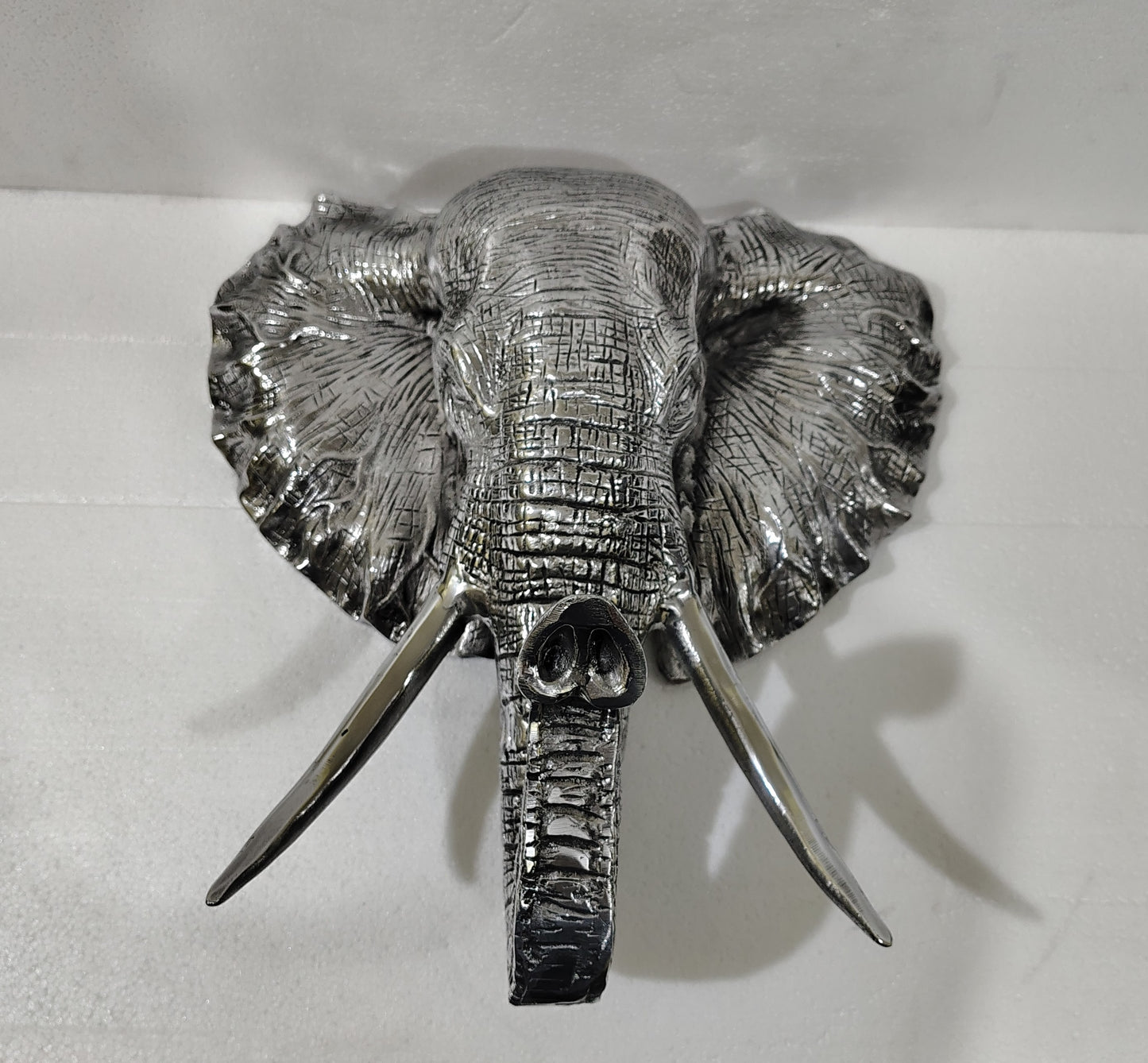Majestic March: Elephant Aluminum Wall Hanging for Timeless Elegance