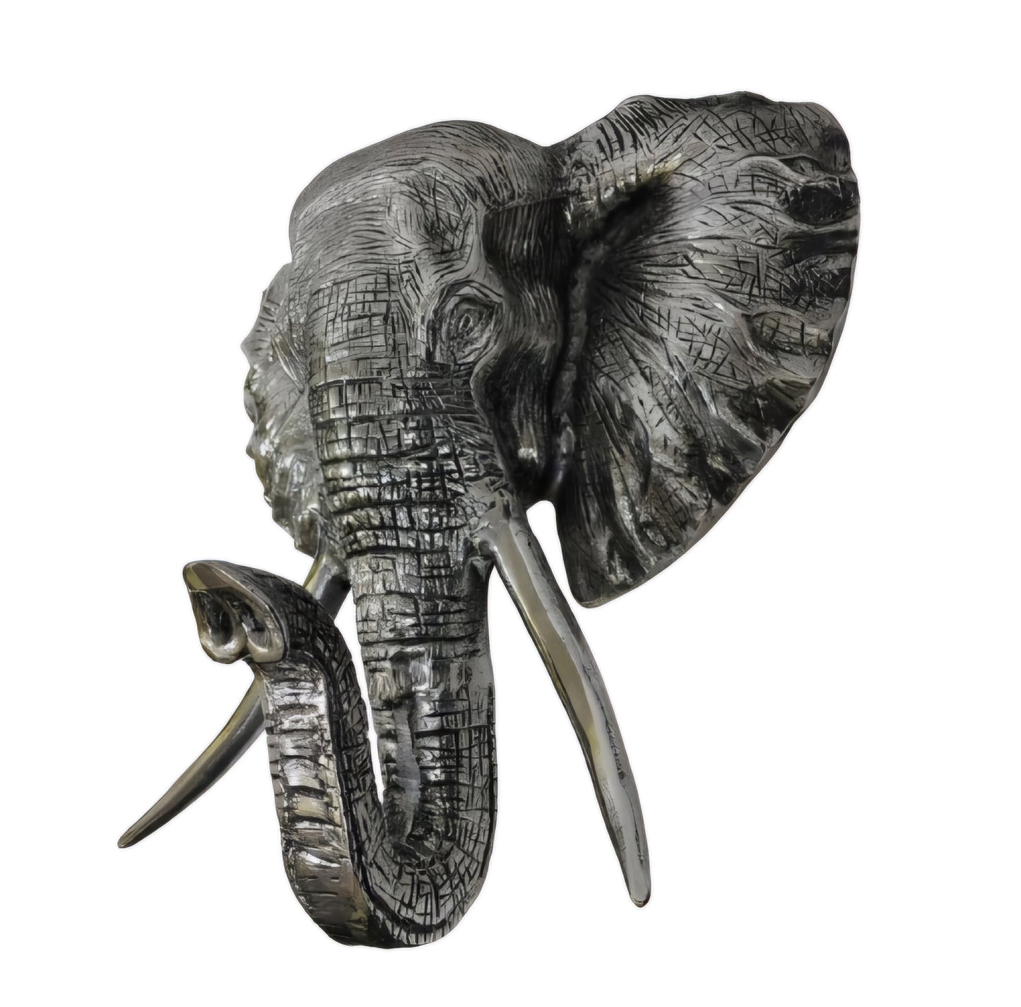 Majestic March: Elephant Aluminum Wall Hanging for Timeless Elegance